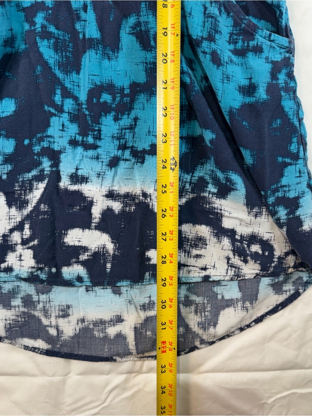 Hang Ten Blue Teal and White Tie-Dye Tank Top - Picture 4 of 5